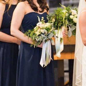 Bill Levkoff Navy Bridesmaid Dress